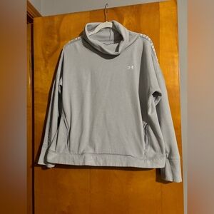 Under Armour Light Gray Fleece funnel neck sweatshirt